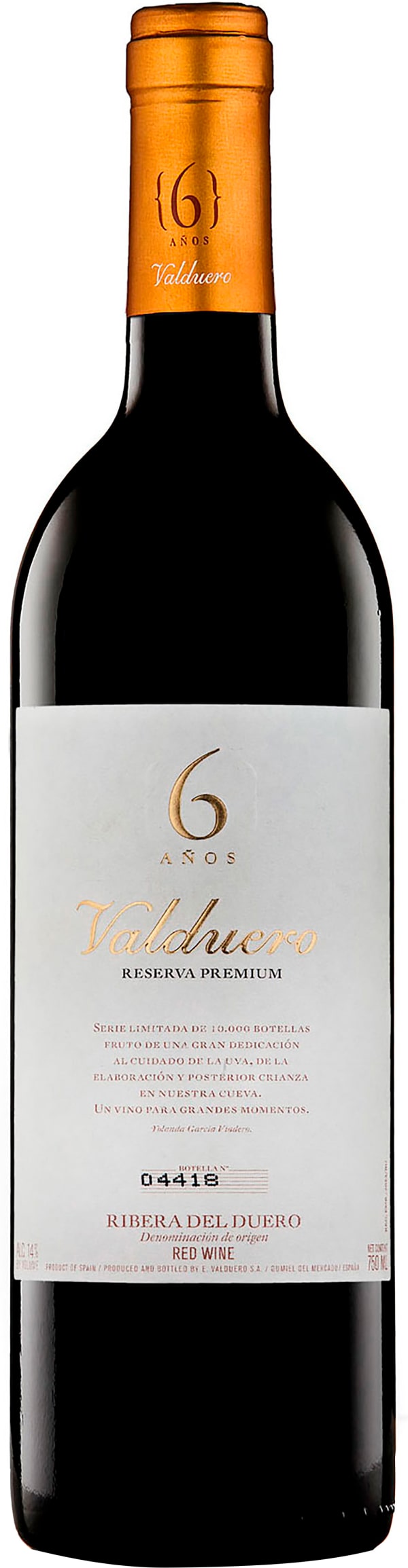 Valduero 6 Años Reserva Premium 2015