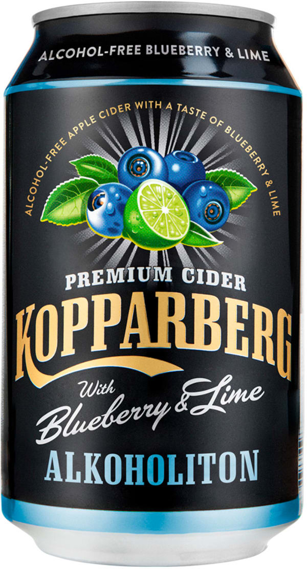 Kopparberg Cider With Blueberry & Lime Alkoholiton tölkki Alko