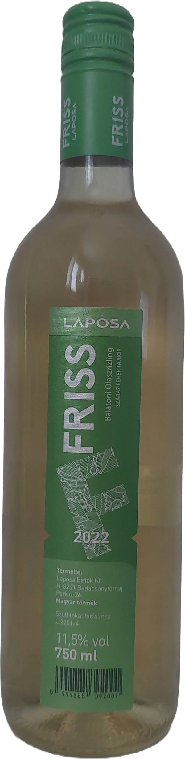Laposa Friss Balatoni Olaszrizling 2022
