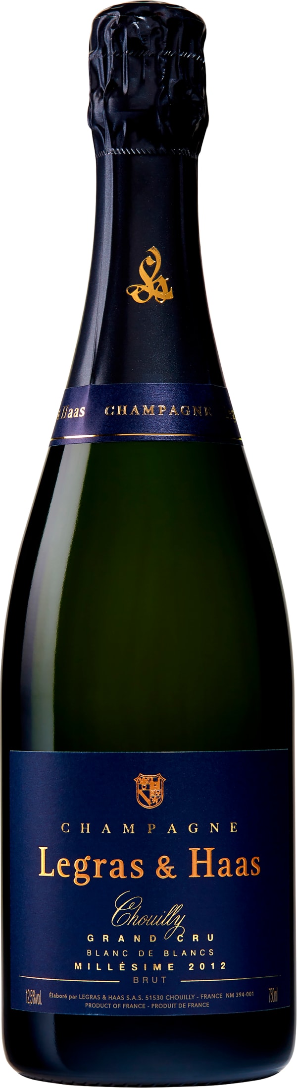 Legras & Haas Grand Cru Blanc de Blanc Millesime Champagne Brut 2014