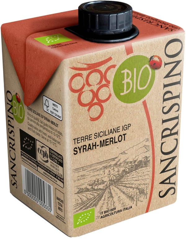 Sancrispino Syrah Merlot Organic kartonkitölkki