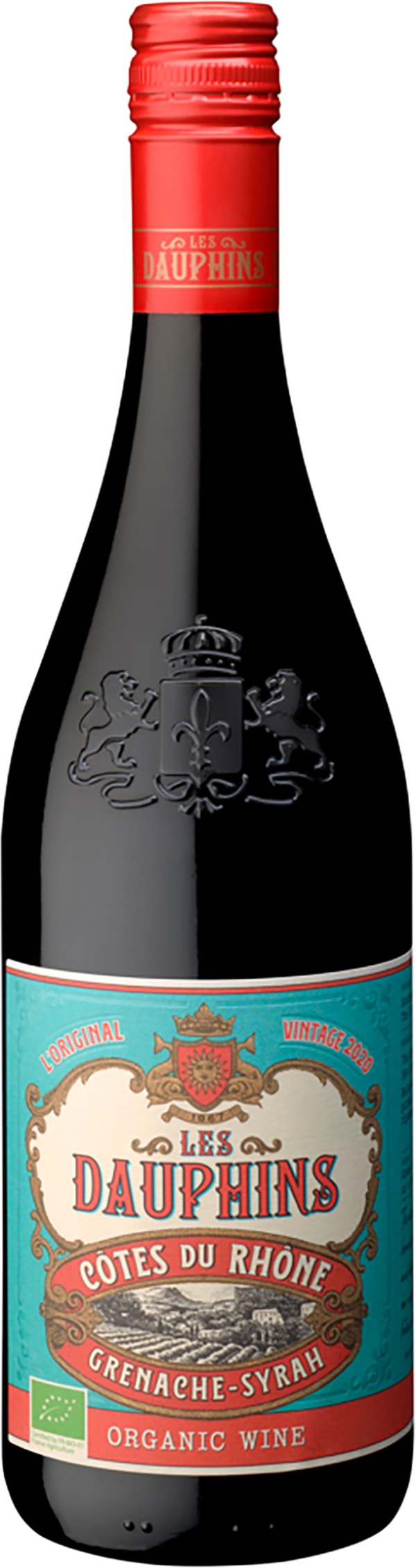 Les Dauphins Côtes du Rhône Organic Rouge 2023