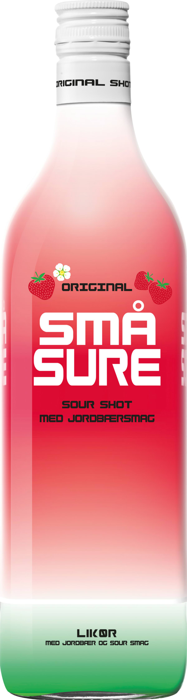 Små Sure Sour Shot Jordbaer muovipullo