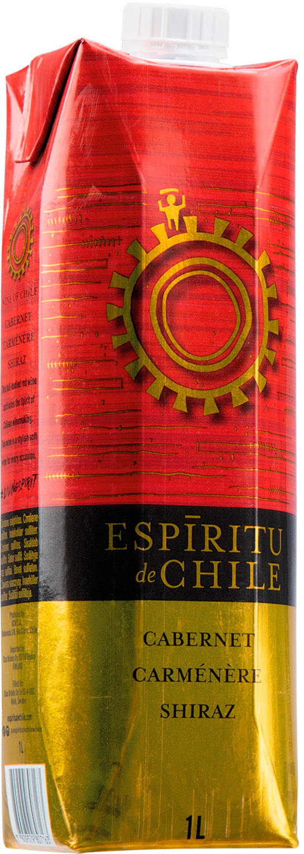 Espíritu de Chile Cabernet Carmenere Shiraz kartongförpackning bild 1/1