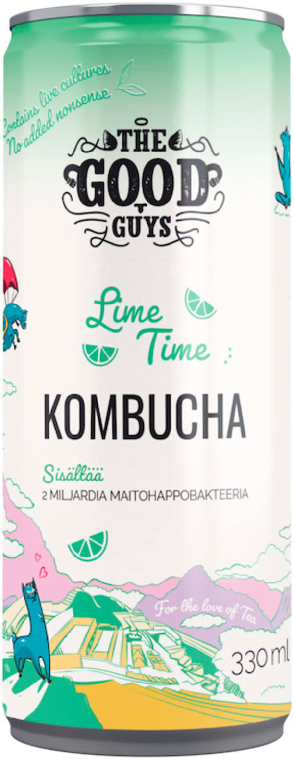 Lime Time Kombucha luomu tölkki