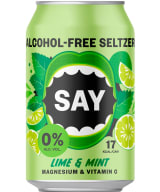 Say Alcohol Free Seltzer Lime Mint can