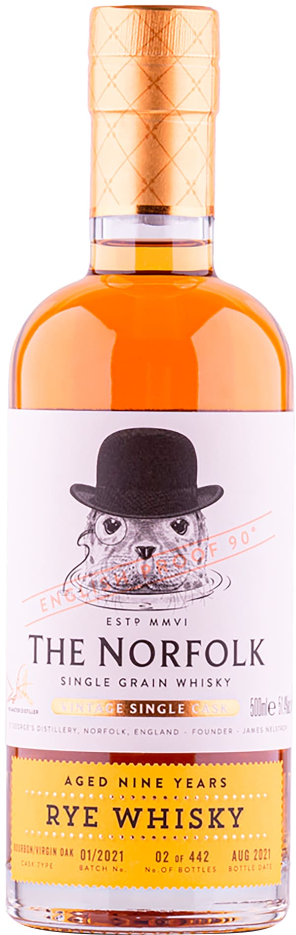 The Norfolk Rye 9 Year Old Single Grain - Englanti - Viskit | Alko