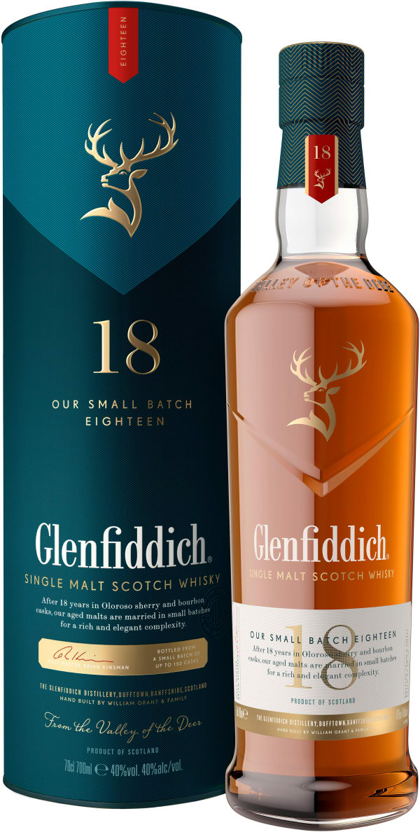 ウイスキー Glenfiddich 18 Year Old Single Malt Glenfiddich 18 Year Old Single Malt - Scotland - Whisky | Alko